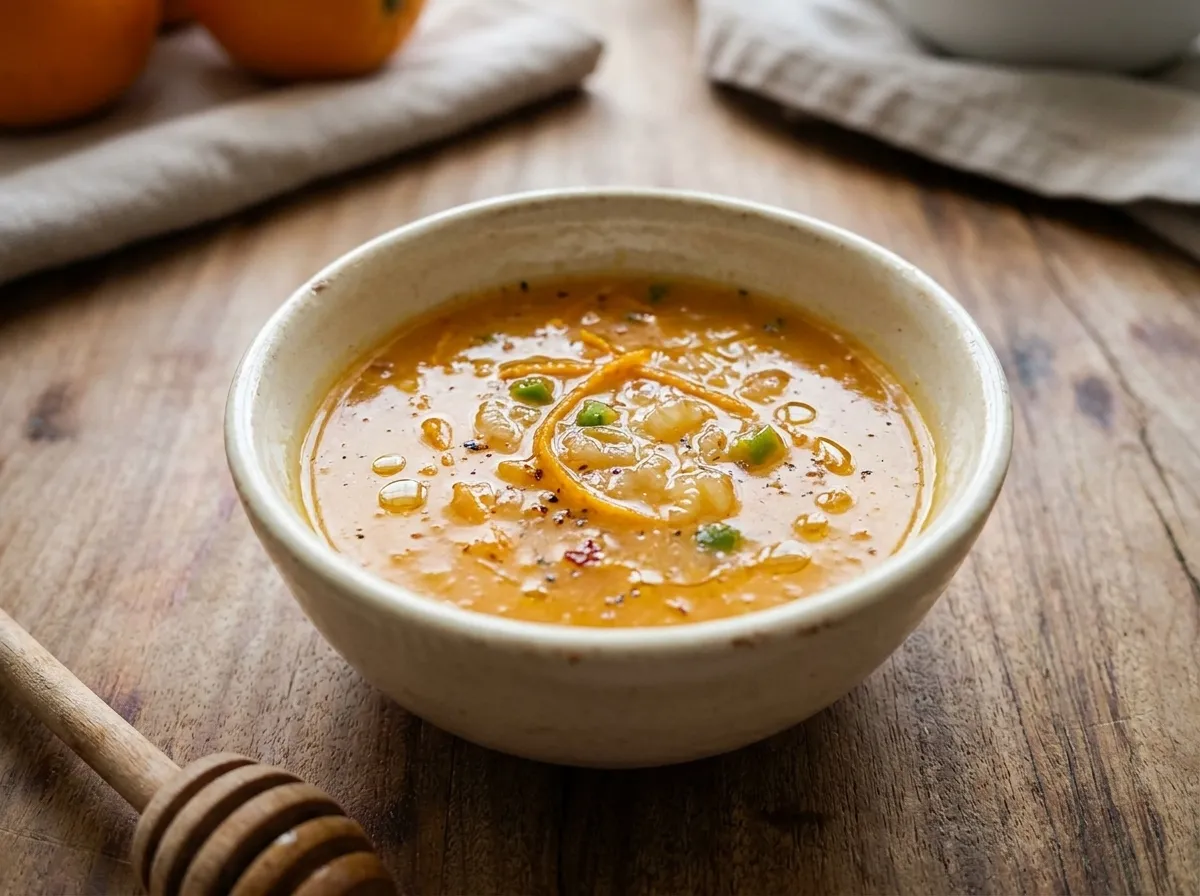 Molho de laranja e mel