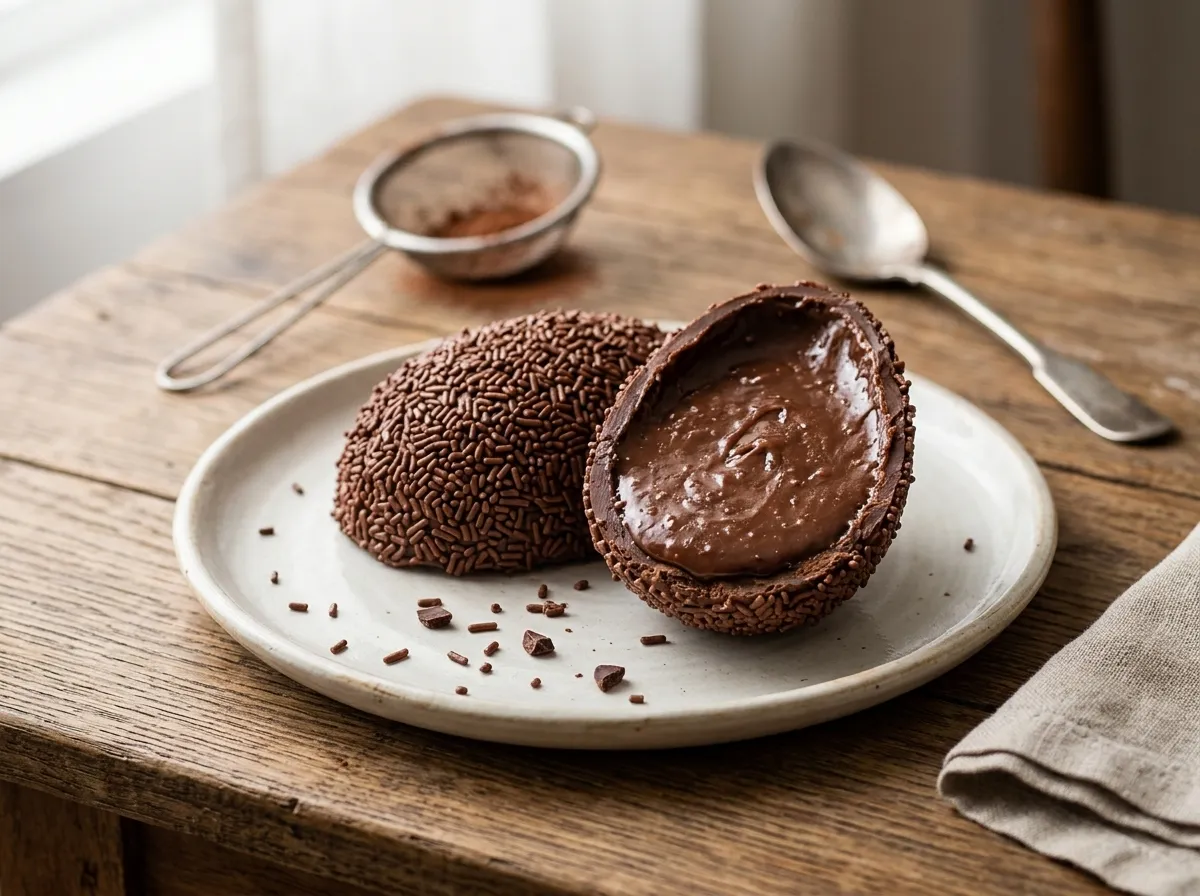 Ovo de páscoa trufado com brigadeiro caseiro