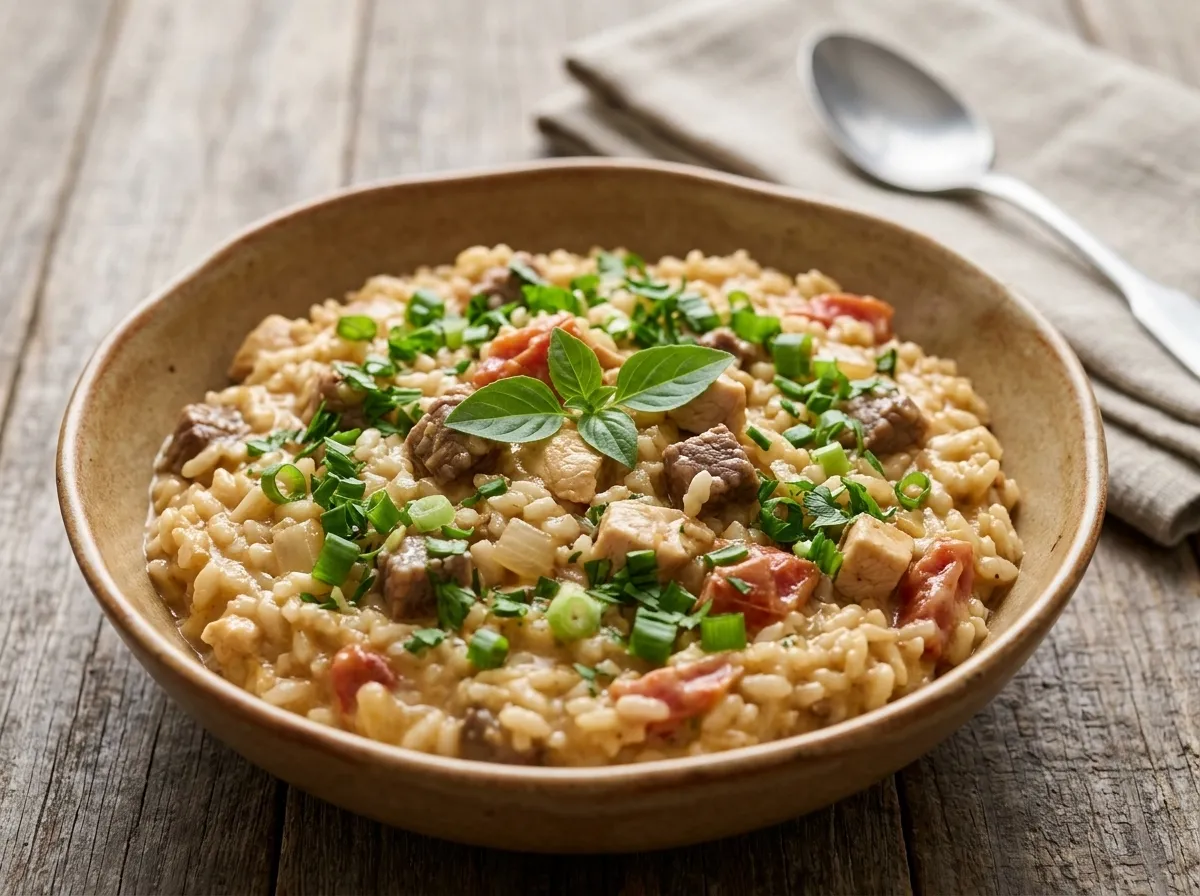 Risoto com Creme de Leite