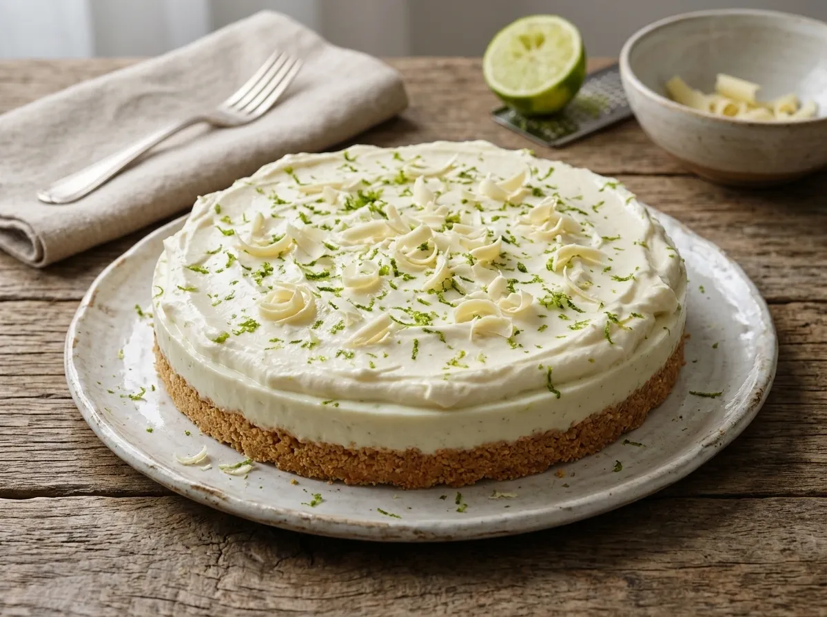 Torta de limão com chocolate branco